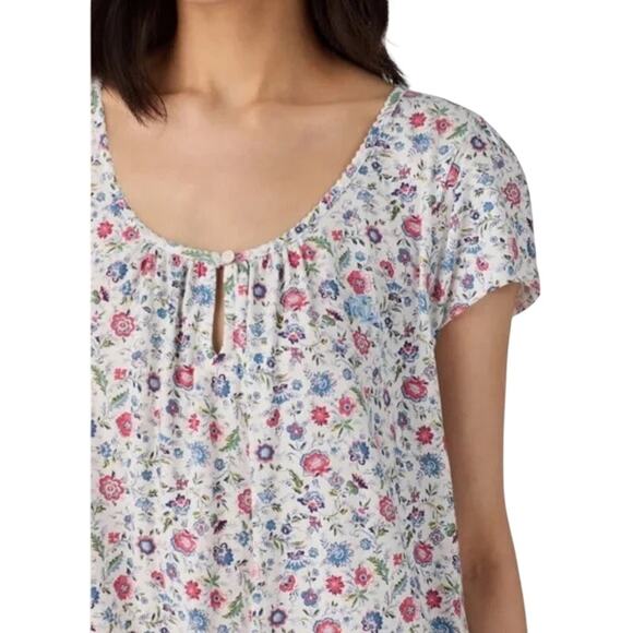 Ralph Lauren Flutter Sleeve Keyhole Neck Boho Nightgown Size 3X - Picture 2 of 4